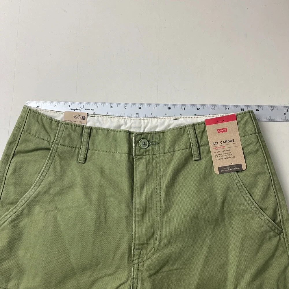 Levis Pants Mens 30x30 Green Ace Cargo Military Utility Y2K Gorpcore Paratrooper